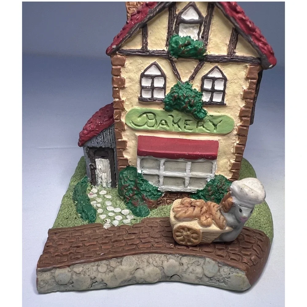 Vintage 1994 Avon Fine Collectibles Miniature Village Bakery Tailor Set